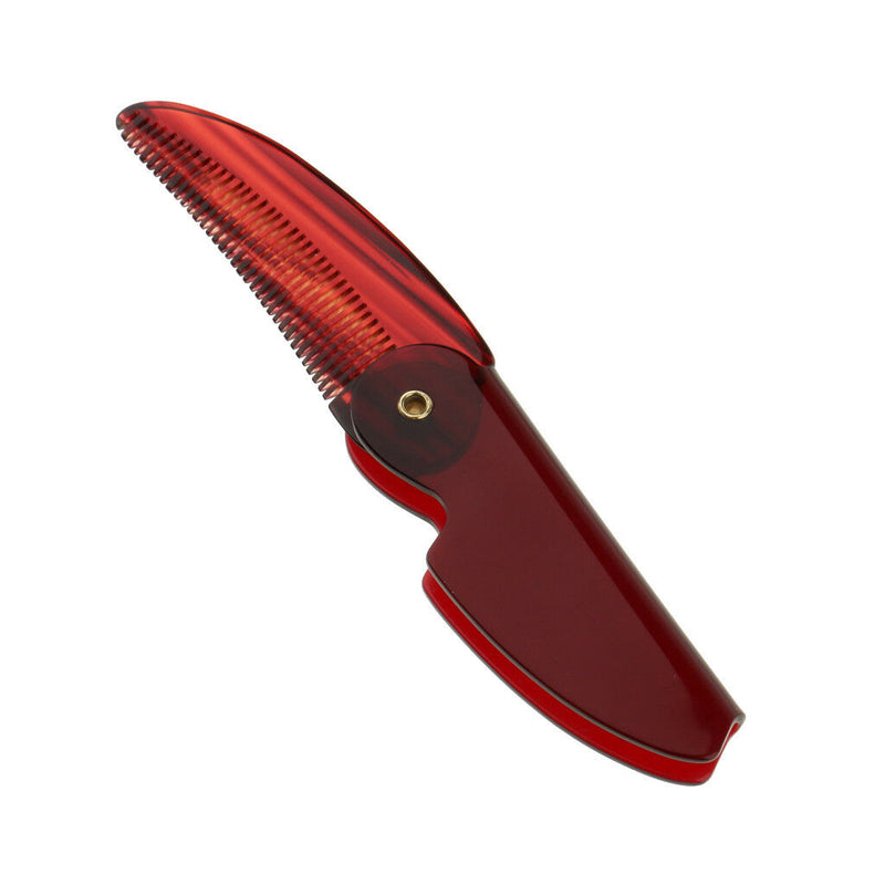 Plastic Fine Teeth Folding Beard Moustache Comb Hair Care Brushes Men Gift