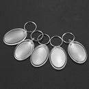 Keychain Detachable Key Ring DIY Oval Blank Photo Frame 3.4 x 5cm U5Y1