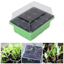 12 Cells Seed Starter Nursery Pot Seedling Trays Flower Grow Seedling Box