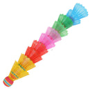 10x Badminton Rainbow Ball Head Nylon Badminton for Game Sport Entertainment 3C