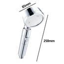 Handheld Shower Head High Pressure 3 Mode Filtered Pressurize Spray Nozzle