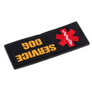Paramedic Star of Life Service Dog Embroidered Hook Loop Patch Decor Black