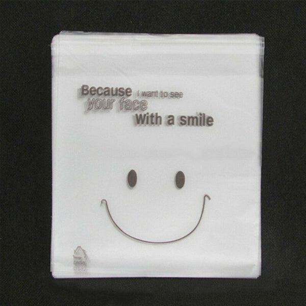 1 X Plastic Candy Biscuit DIY 50Pc Self-Adhesive Matte Thin Bag SMY