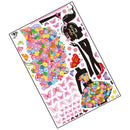 Removable Umbrella Girl Vinyl Wall Art Stickers / Wall Decals/ Wall Graphics