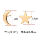 Fashion Girls Irregular Moon Star Ear Stud Geometric Earrings Jewelry Gift hv2n