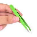 2Pcs/Set Green Hair Removal Eyebrow Tweezer Eye Brow Clips Beauty Makeup Too BX