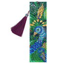 DIY Peafowl Special Shaped Diamond Painting Leather Tassel Bookmark Crafts Gi