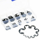 120Pcs E Clips Retaining Ring Black Manganese Steel 1.5Mm To 10Mm