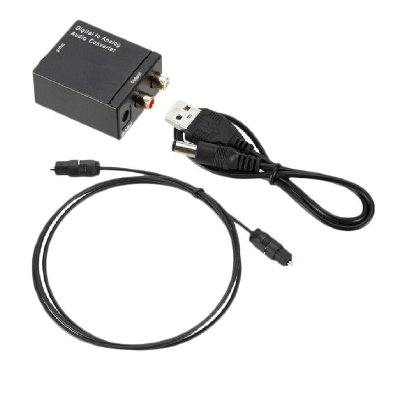 Optical Coaxial Digital  To Analog Audio Converter Adapter RCA L / R