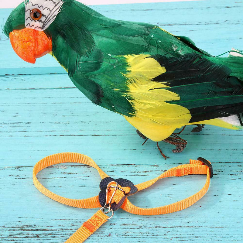 Parrot Leash Adjustable Harness Bird Anti Fly Outdoor Training Rope (Yellow