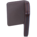 Magnetic Flip Leather Business Credit Card Case Holder Brown