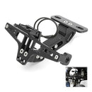 1X(Cnc Frame Motorcycle License Number Plate Holder Bracket With Led Light