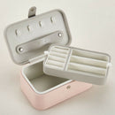Jewelry Box Multi-Layer Portable Jewelry Storage Box PU Creative Pink Jewel