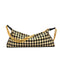 Retro Canvas Shoulder Chain Bag Women Elegant Plaid Pattern Crossbody Purse