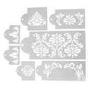 7pcs/Lot Plastic Cake Stencil Cake Decoration Sugar Sieve Cake Mold Stencil