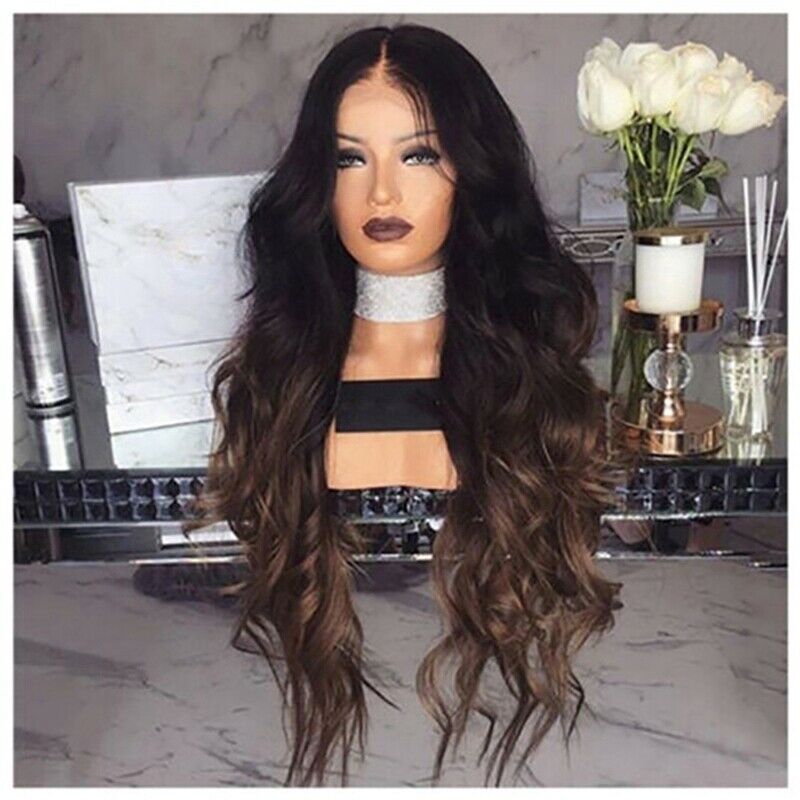 Long Wavy Wig Women Long Curly Hair Rose Net High Density Heat Resistant Sy R7M6