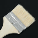 Paint Brown wide wood handle brush E5N8