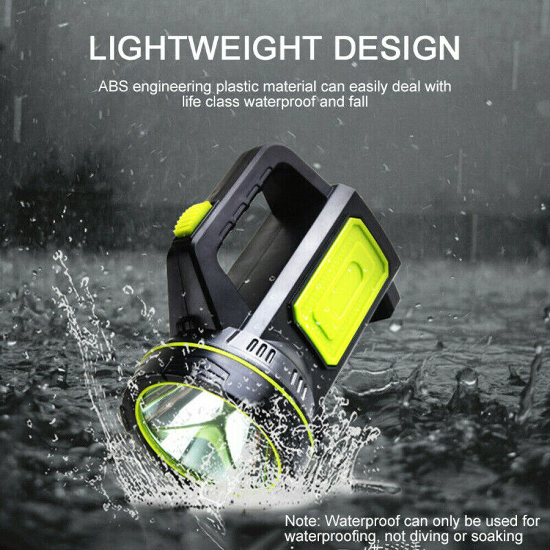 100000LM Powerful USB Rechargeable LED Flashlight Searchlight Torch Work Light