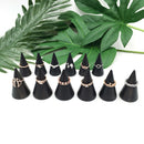 Wooden Ring Holder Display Cone Rack Finger Ring Jewelry Stand Storage OrganSEAU