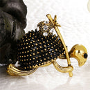 Enamel Turtle Brooch Pin Crystal Animal Brooch Suit Collar Pin Unisex Jewelry OZ