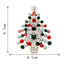 Fashion Unisex Crystal Rhinestone Brooch Christmas Tree Brooch Pin Xmas Gift JR