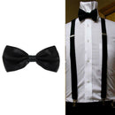 Adjustable Suspender and Bow Tie Sets for Tuxedo Wedding Suit Unisex BKG