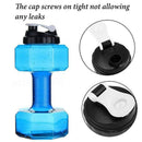 75 Oz (2.2 L) Dumbbell Shaped Water Bottle | Big Capacity | BPA Free | Flip G7Z2