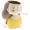 2Pcs Mini Ceramic Plants Pot Flower Vase Planter Container for Bonsai with Cute