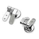 Utility Universal Chrome Toilet Seat Hinge Set Pair With Fitting Set Replacement