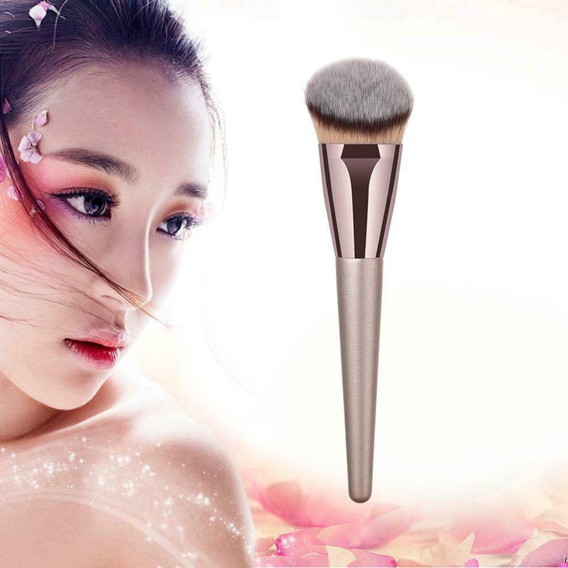 1pc Champagne Cosmetic Brush Nylon Hair Blush Brush Beauty Tools (T-01-386)