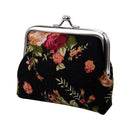 Canvas Hasp Purse Key Coin Wallet Bag(black) V9R2