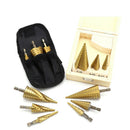 3PCS 4-12/20/32mm HSS 4241 Titanium Nitride Cutter Coated Step Shank Dril ESQ