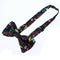 Stylish Black Bottom with Colorful Musical Note Design Bow Tie For Men