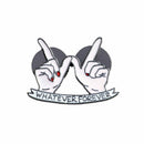 Cartoon Gesture Love Heart Brooch Enamel Badge for Friends Jewelry Gifts