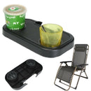 1PC Outdoor Portable Side Tray Cup Holder for Drink Folding Beach Garden Ch ME