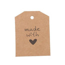 100 Change Made With Love Kraft Paper Gift Party Wedding Twine Brown Label R8M1