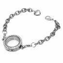 HOT Magnetic Living Memory Locket Bracelet Chain Fit Floating Charms, Gun b