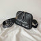 Women PU Leather Shell Wide Shoulder Strap Crossbody Messenger Bag (Black)