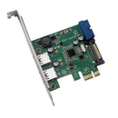 2X(Pci-E To Usb 3.0 High Speed Expansion Card 19-Pin Pci Express Adapter Co