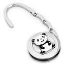 Round Metal Folding Rhinestone Panda Handbag Bag Purse Hook Hanger Holder C T6B8