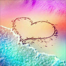The Sandy beach heart-shaped 5d diy diamond painting cross stitch of diamon T5E6