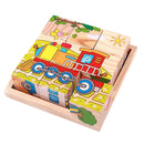 1Pcs Wood Plate for Six-Sided Painting Building Block Wood Pallet 12cm X 12cm TO