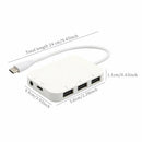 Home Office Portable 3USB 2.0 Audio Converter Adapter With Sound Card Type-c HUB