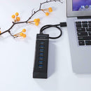 7 Port USB 3.0 Hub Splitter High Speed 5Gbps USB 3.0 Expander for PC Laptop