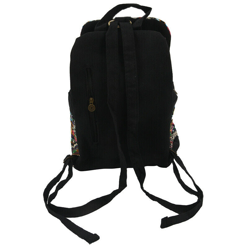 canvas embroidery Ethnic backpack women handmade flower Embroidered Bag K8R2
