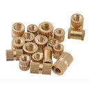 M4 x 4mm Female Thread Brass Knurled Threaded Insert Embedment Nuts 200PCS W9M5