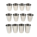 Set of 12Pcs Drinking Cups Shatterproof Tumblers Stainless Steel, Perfect for