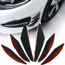 6pcs Car Front Bumper Lip Splitter Canards Carbon Fiber Fins Spoiler Refit V9V7