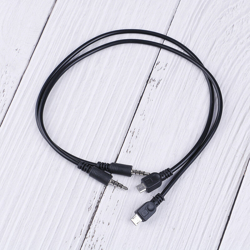 2pcs 3.5mm stereo male to micro USB male car AUX out cable for Android samsungOZ