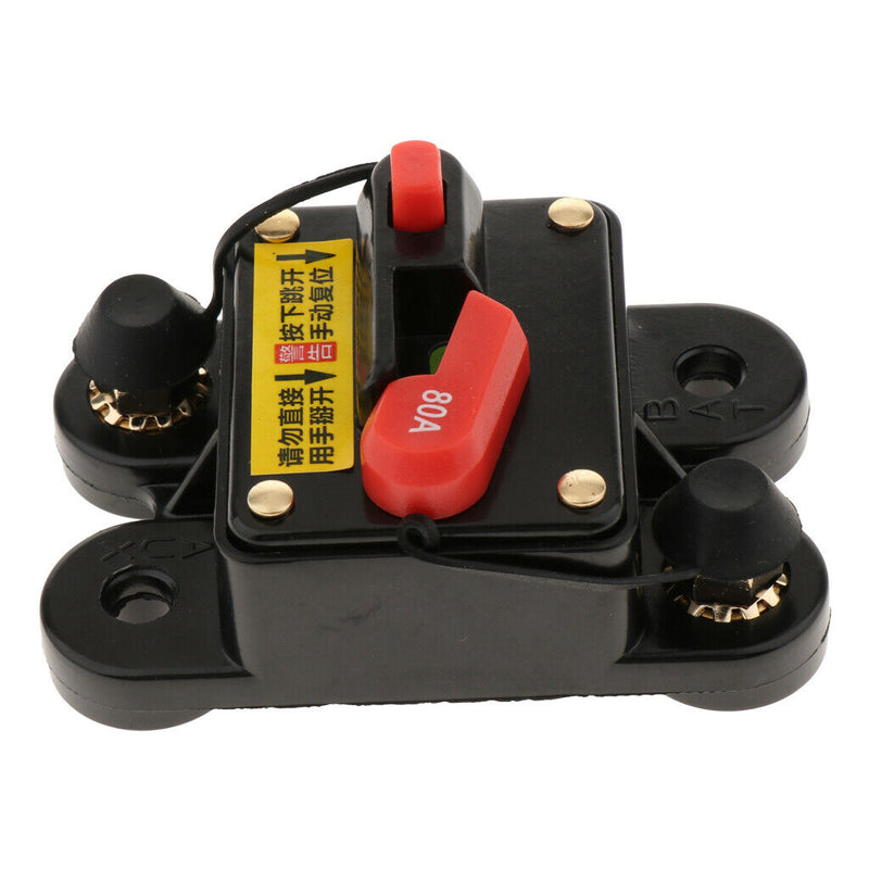 Car Audio 80Amp Resettable Fuse Circuit Breaker Car Protect for Audio System